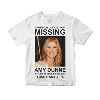 Camiseta Missing Amy Dunne - Gone Girl (Garota Exemplar)