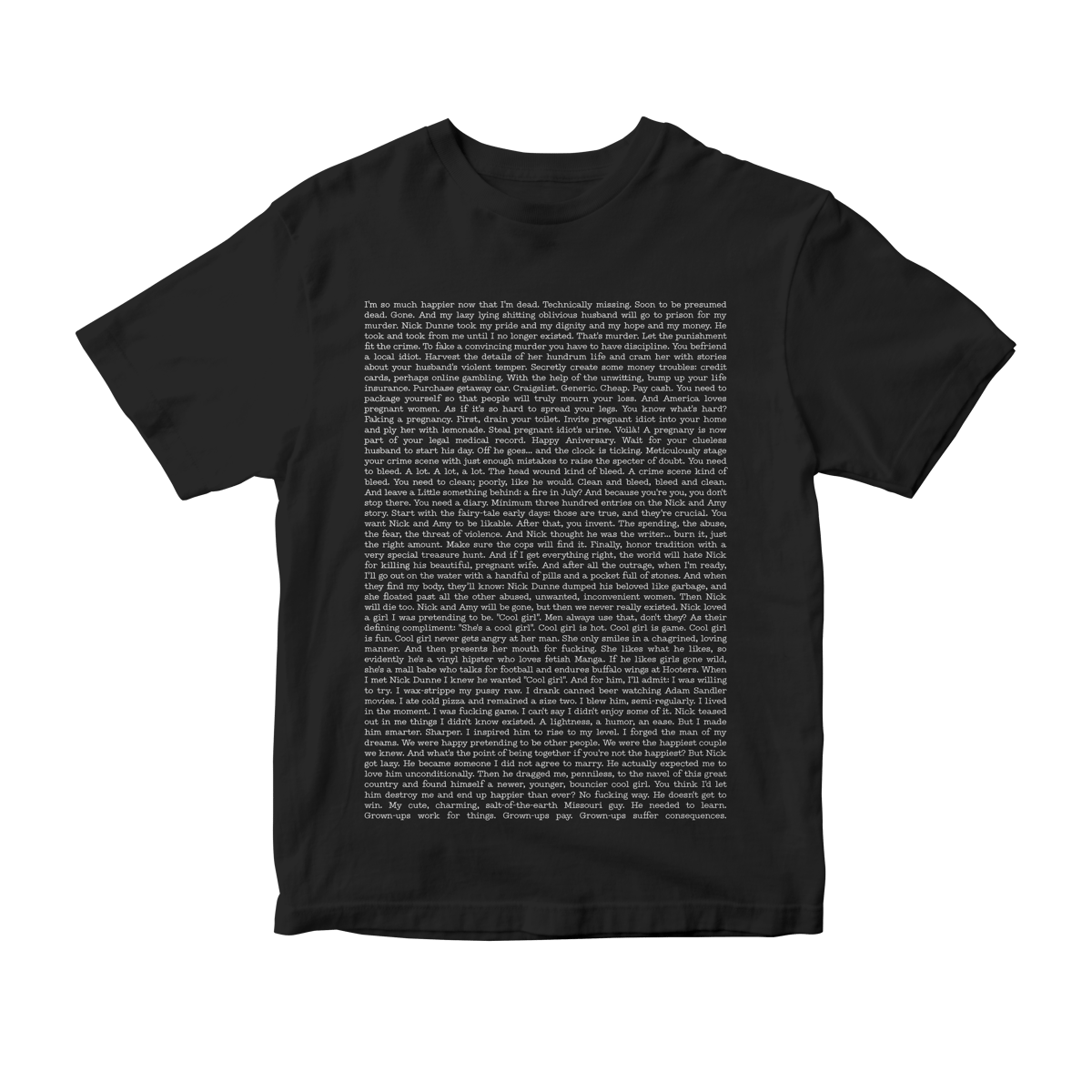 Nome do produto: Camiseta Monologue - Gone Girl (Garota Exemplar)