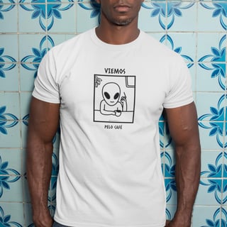 Nome do produto Café Alien | Camiseta Unissex