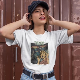 Nome do produto Invasão Alien | Camiseta Unissex 