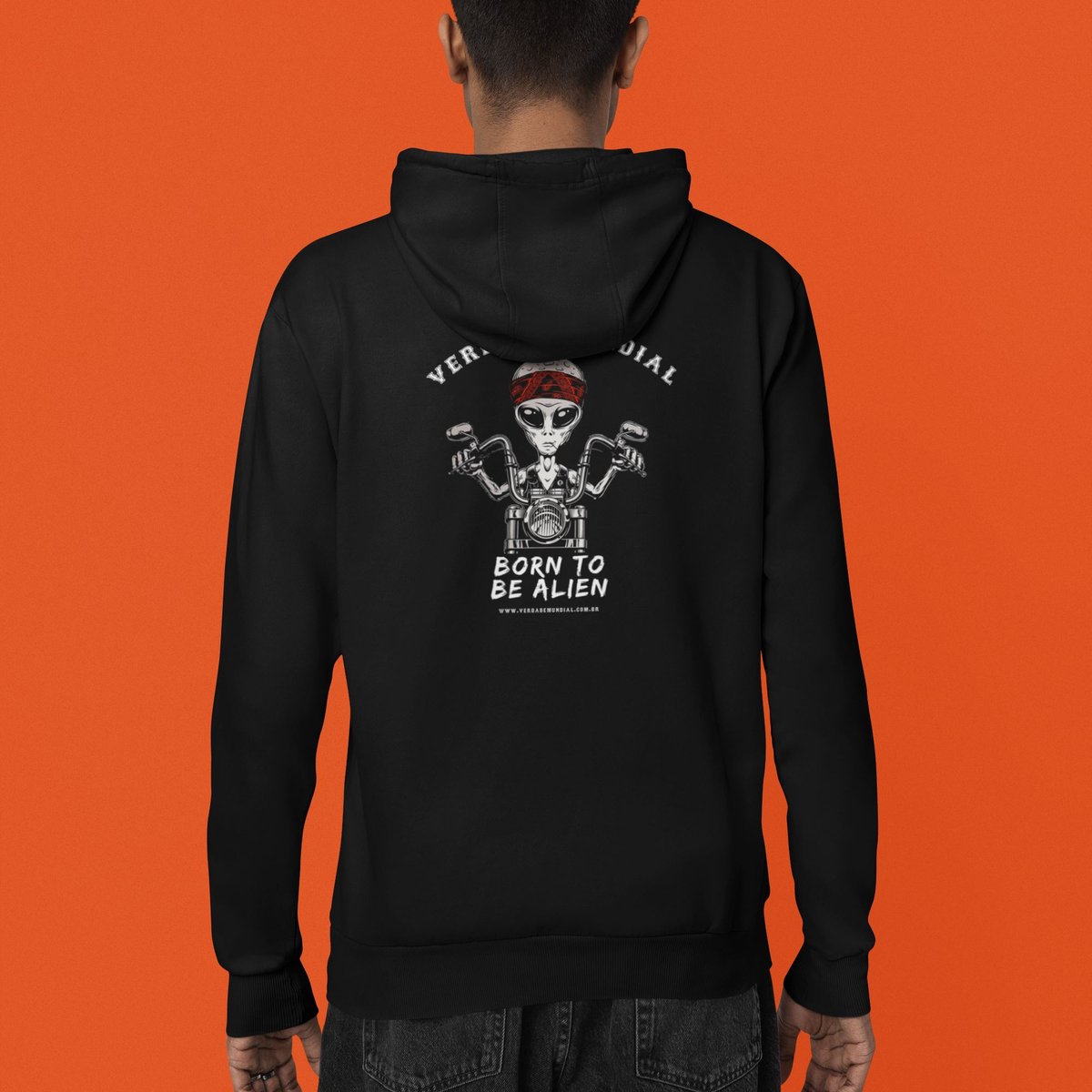 Nome do produto: Alien Motoqueiro | Moletom Zíper