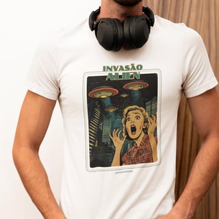 Nome do produto Invasão Alien | Camiseta Unissex 
