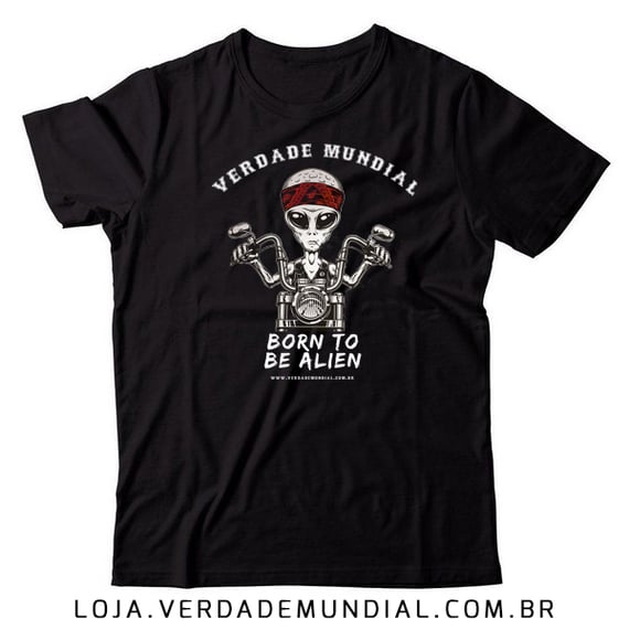 Alien Motoqueiro | Camiseta Unissex
