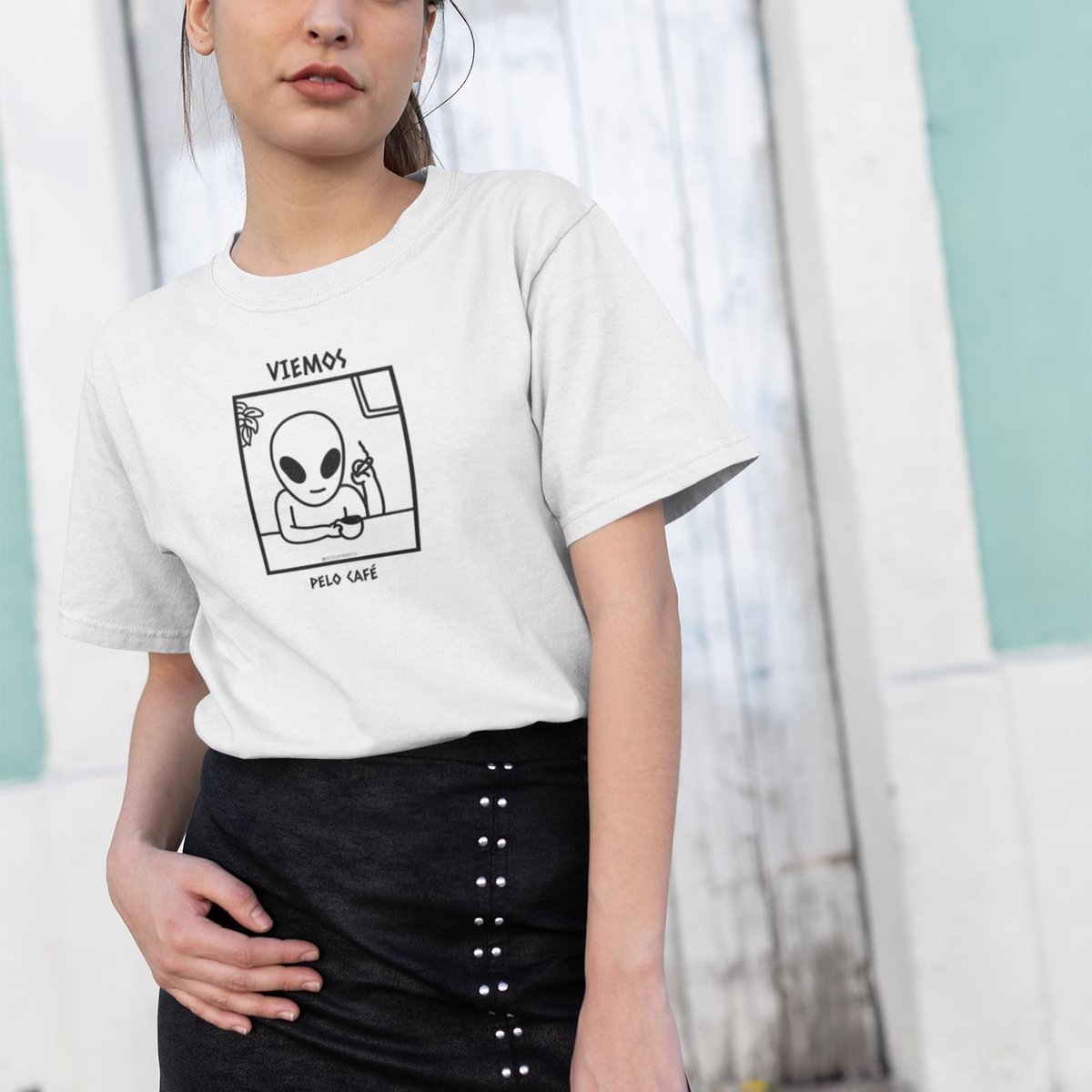 Nome do produto: Café Alien | Camiseta Unissex