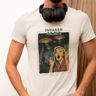 Nome do produto Invasão Alien | Camiseta Unissex 