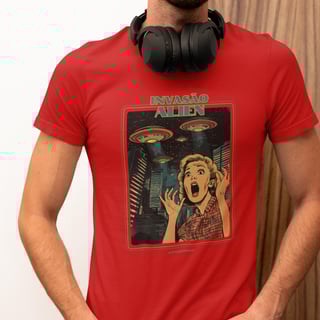 Nome do produto Invasão Alien | Camiseta Unissex 