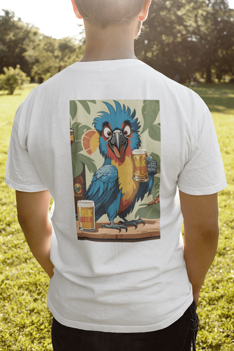 Nome do produto: Camiseta estonada Walking Beer Arara