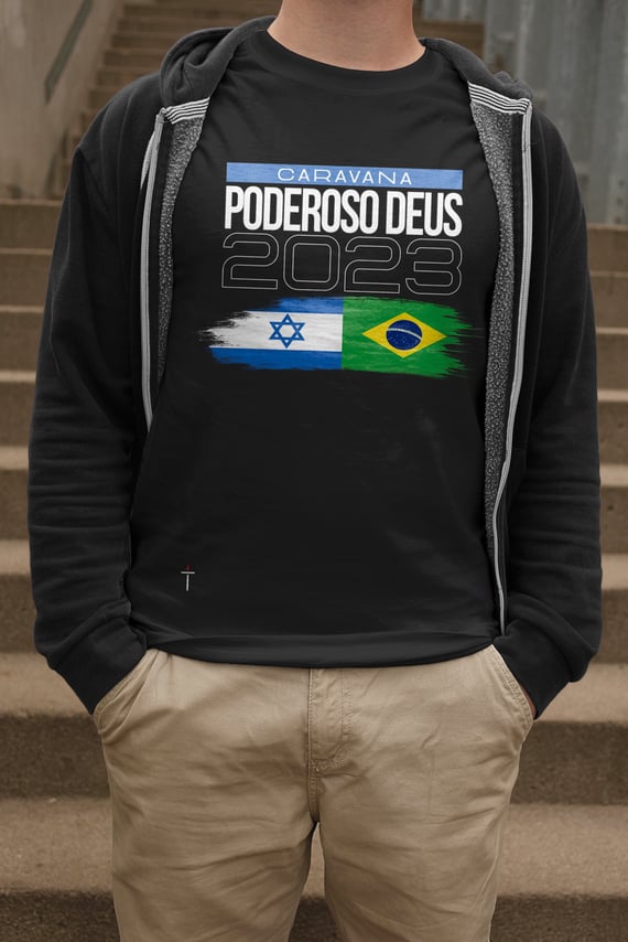 T Shirt Prime Caravana Poderoso Deus 2023 Preta