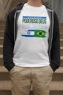 T Shirt Prime Caravana Poderoso Deus 2023 Branca
