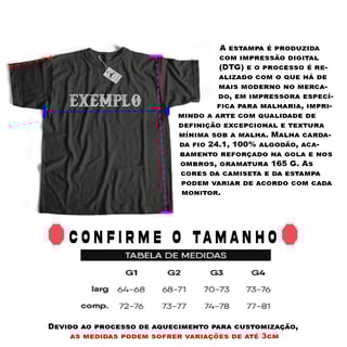 Nome do produto Perna Negra (minimalista) - Plus size