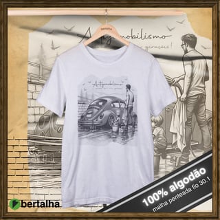 Nome do produto Camiseta || Fusca Wash || Pais e Filhos