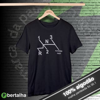 Nome do produto Camiseta || Fusca marchas || Estampa branca