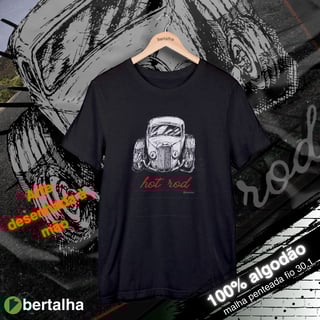 Nome do produto Camiseta || Hot Rod || Desenhada à mão