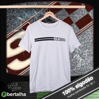 Nome do produto Camiseta || Opala SS faixas || preto
