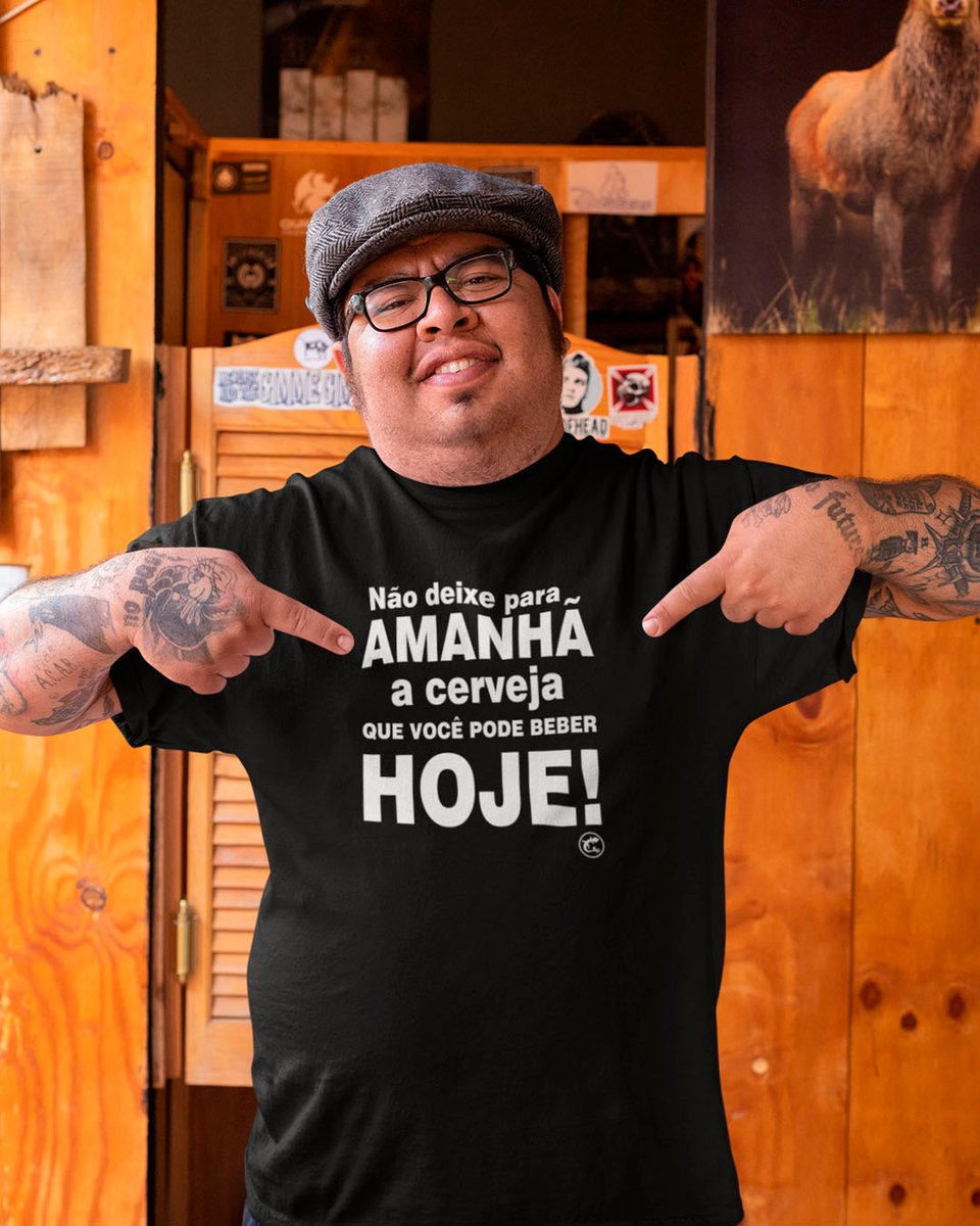 Nome do produto: Camiseta de Boteco Não deixe para amanhã a cerveja que você pode beber hoje