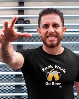 Camiseta de Boteco Fuck Work - Go Beer