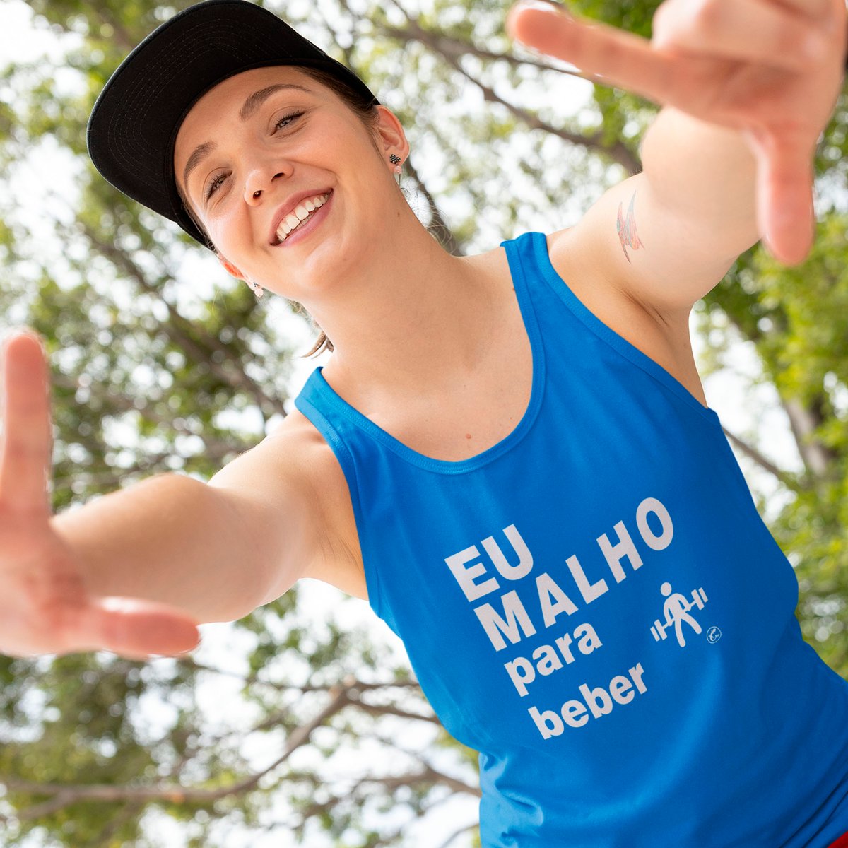 Nome do produto: Regata Feminina Dry UV - Eu Malho para Beber