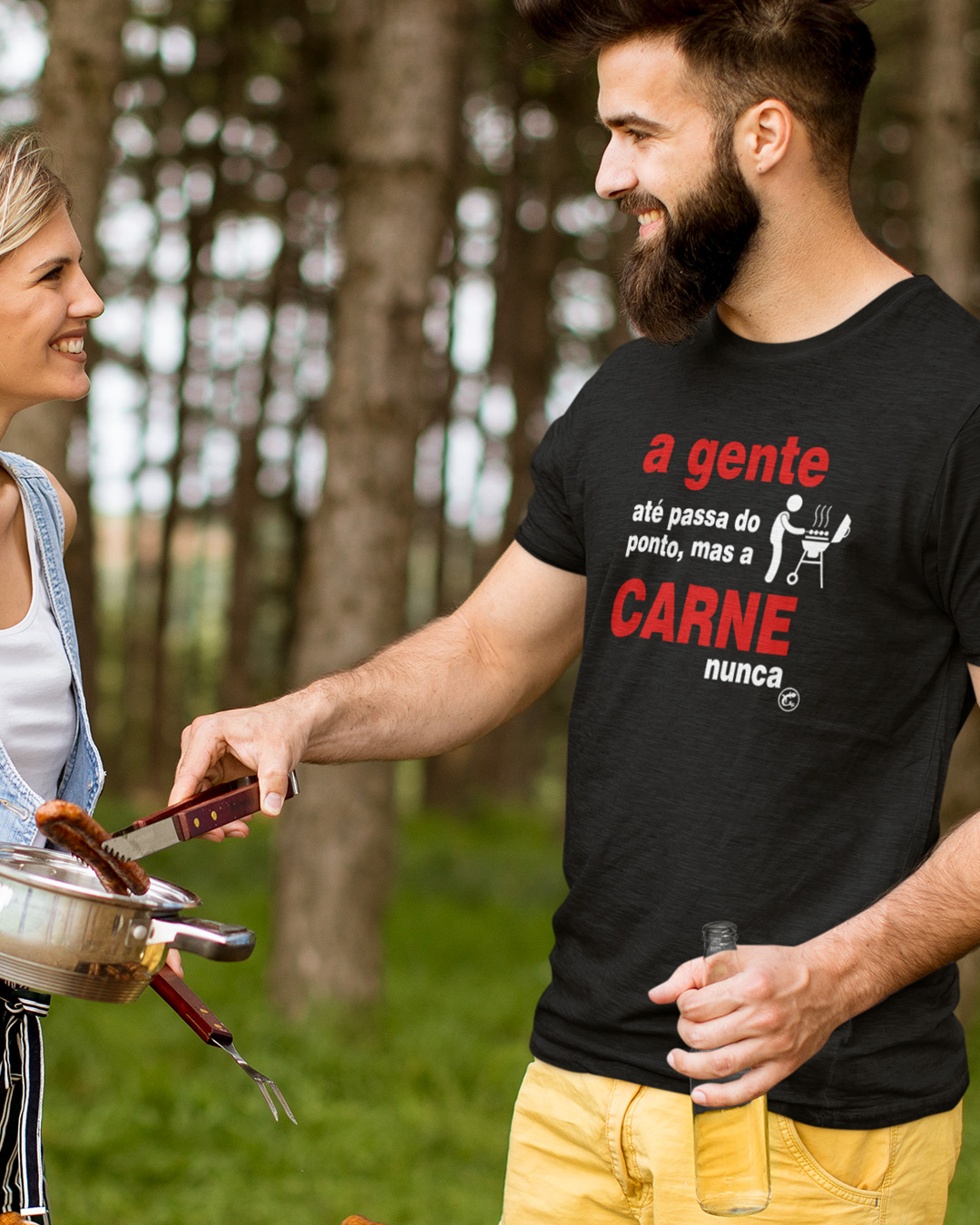 Camiseta A gente até passa do ponto, mas a carne nunca