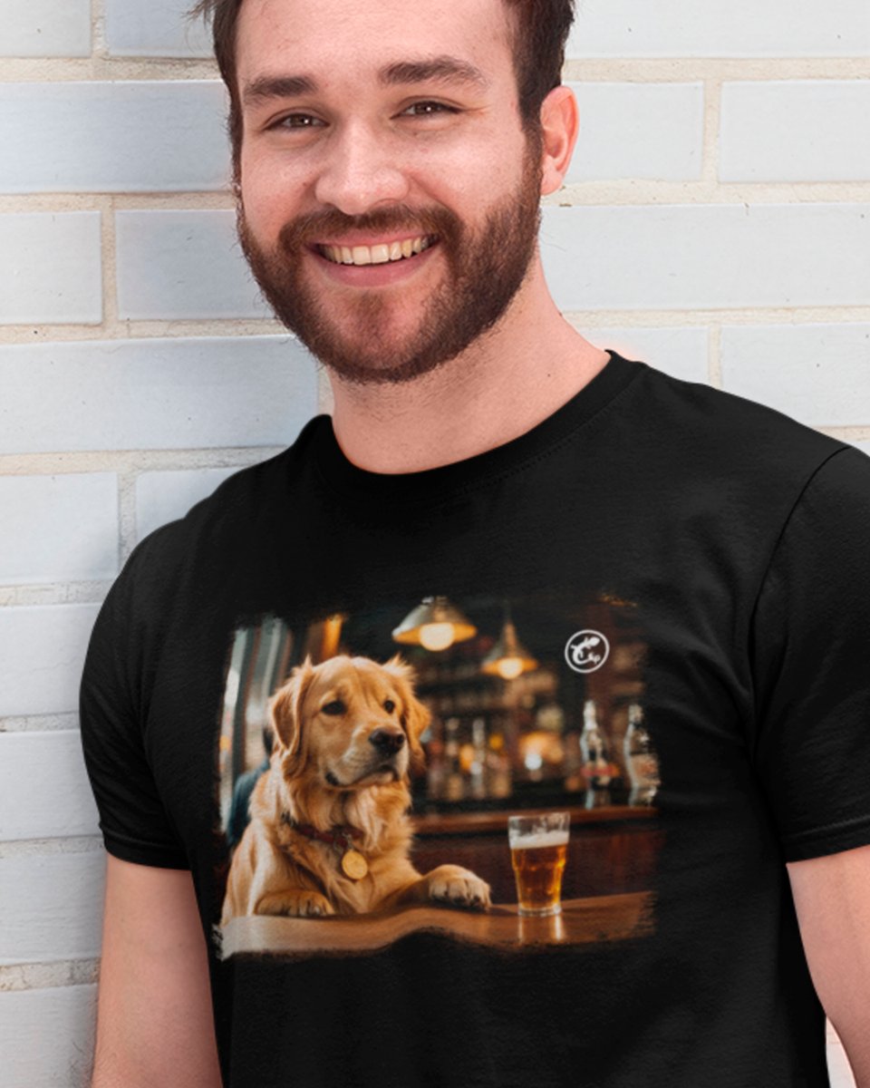 Nome do produto: Camiseta de Boteco Melhores Amigos do Homem - Golden Retriever