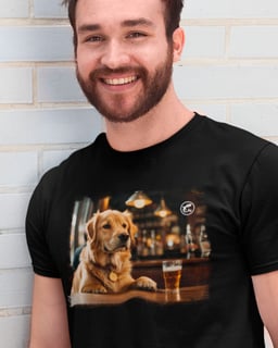 Camiseta de Boteco Melhores Amigos do Homem - Golden Retriever