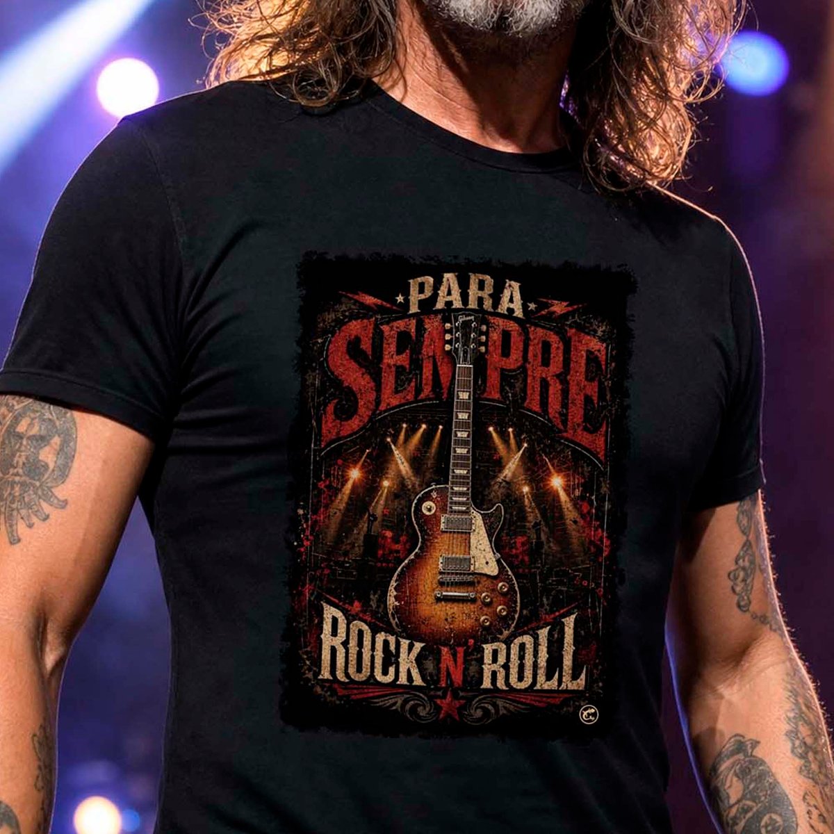Nome do produto: Camiseta Para Sempre Rock n Roll