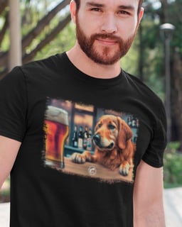 Camiseta de Boteco Melhores Amigos do Homem - Golden Retriever