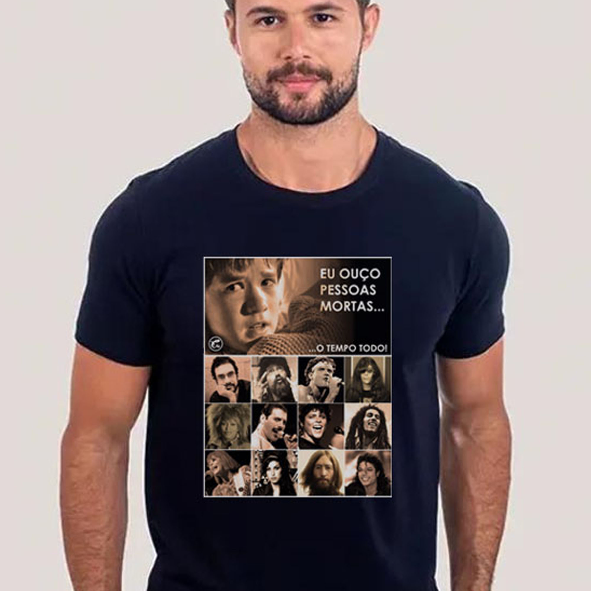 Camiseta PIMA- Eu ouço pessoas mortas - Versão 17