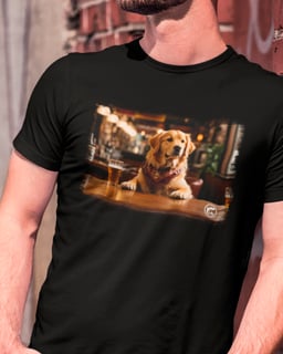 Camiseta de Boteco Melhores Amigos do Homem - Golden Retriever