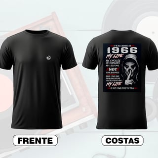 Nome do produto Camiseta I Was Born in 1966 My Life My Choices