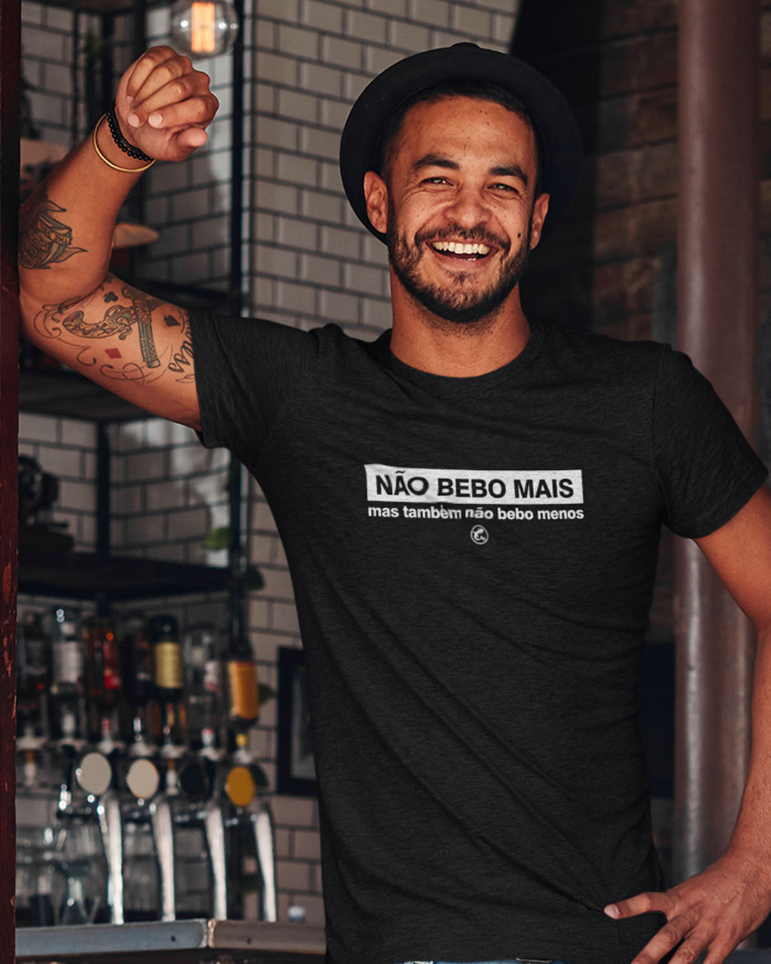 Camiseta de Boteco Não bebo mais, mas também não bebo menos