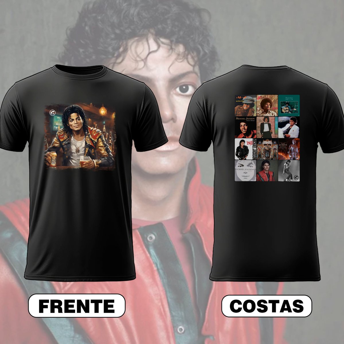 Nome do produto: Camiseta Michael Jackson - Frente e Costas