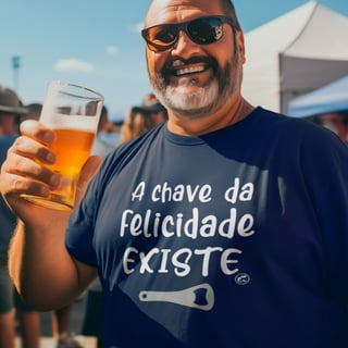 Camiseta de Boteco A chave da felicidade