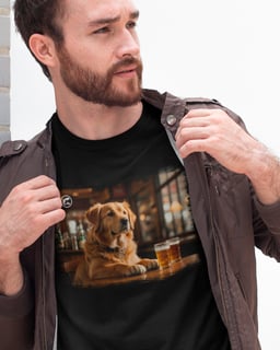 Camiseta de Boteco Melhores Amigos do Homem - Golden Retriever