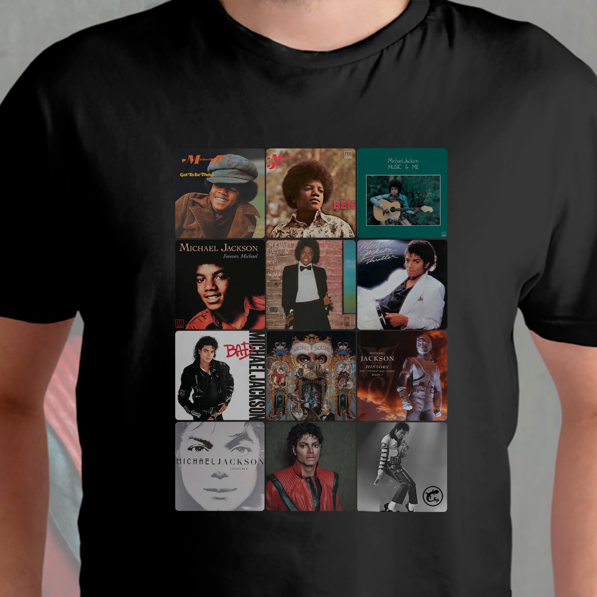 Nome do produto: Camiseta Michael Jackson - Discografia