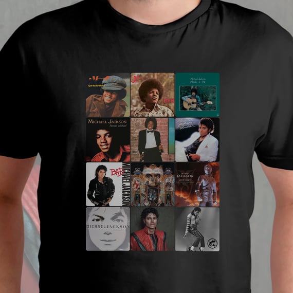 Camiseta Michael Jackson - Discografia