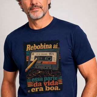 Nome do produto Camiseta Rebobina ai