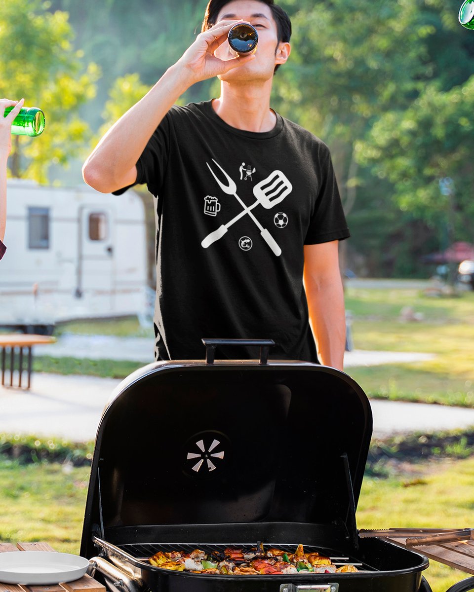 Nome do produto: Camiseta de Boteco Churrasqueiro, Cervejeiro e Jogador