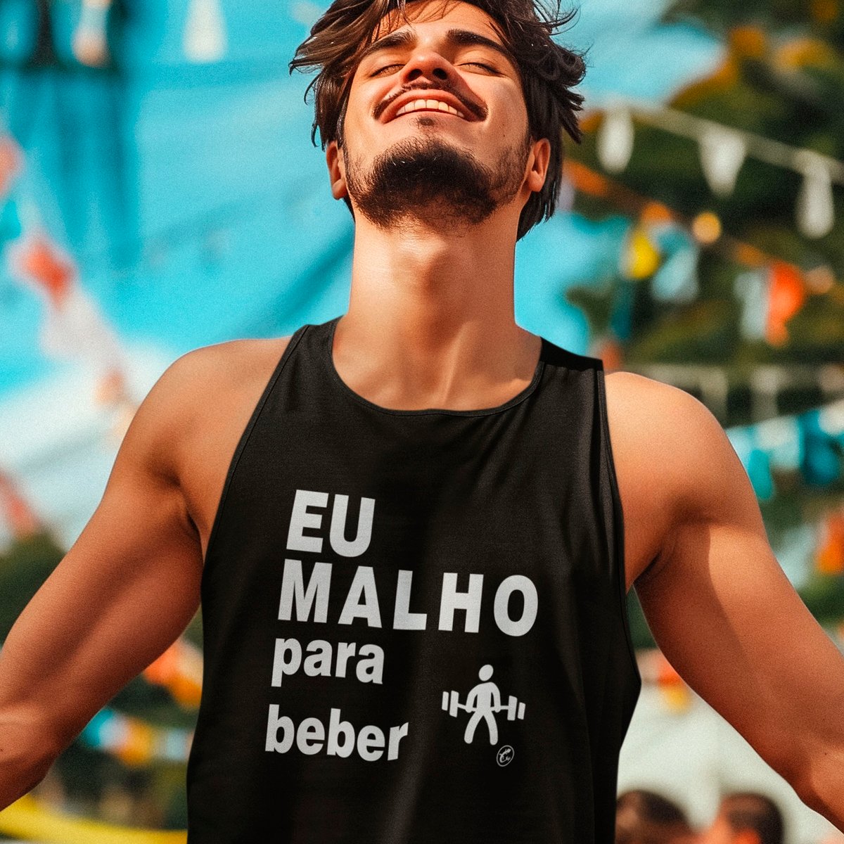 Nome do produto: Regata Dry UV - Eu Malho para Beber