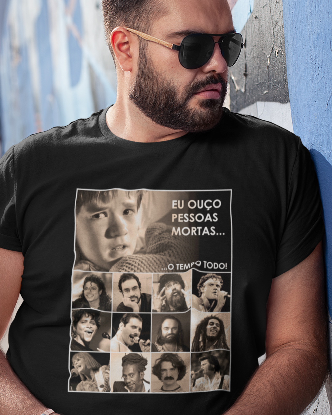 Camiseta Eu ouço pessoas mortas...O tempo todo! Versão 03 Plus Size