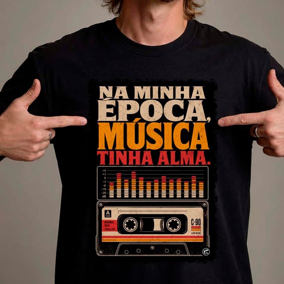 Camiseta Música tinha alma