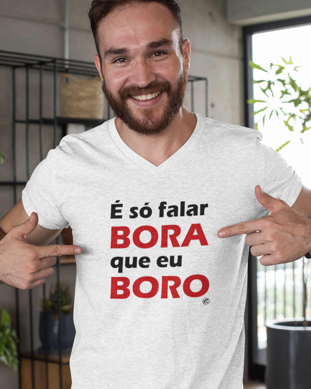 Camiseta de Boteco É só falar Bora que eu Boro