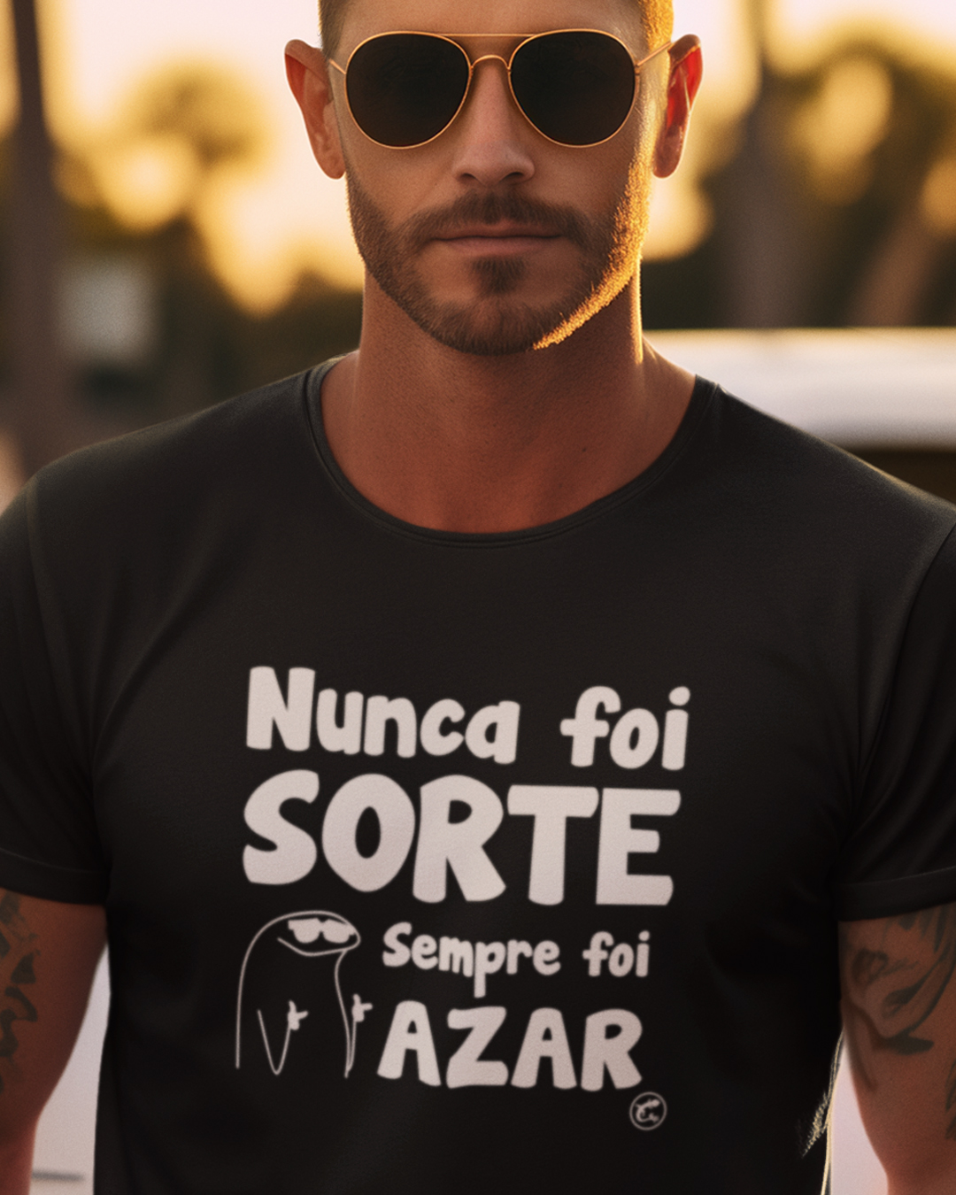 Camiseta de Boteco Nunca foi Sorte, sempre foi Azar