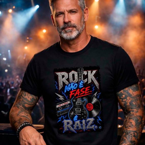 Camiseta Rock não é Fase, é Raiz