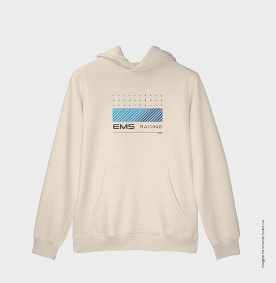 Moletom Off White unissex EMS RACING - Lifestyle