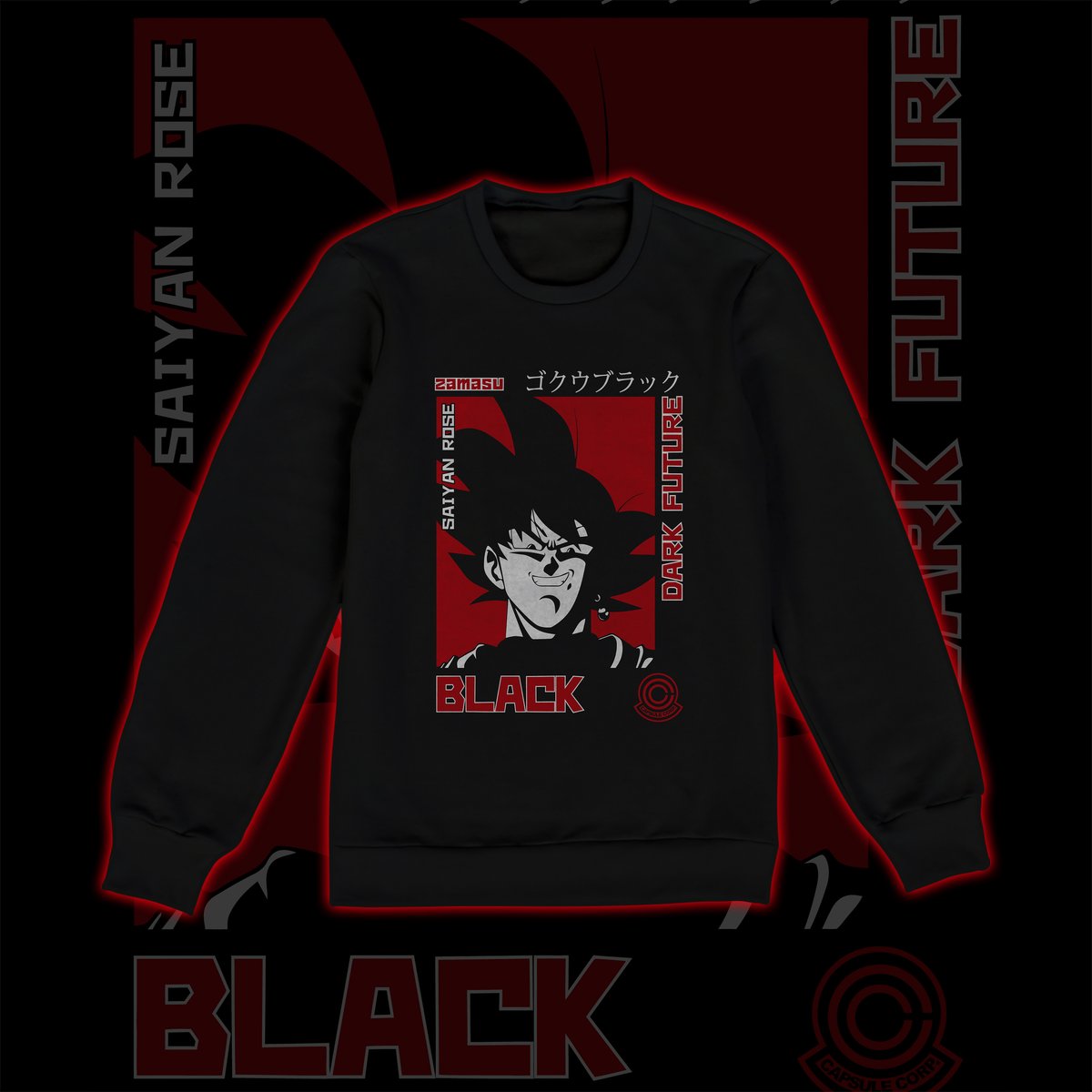 Nome do produto: Moletom Black Goku Dragon Ball
