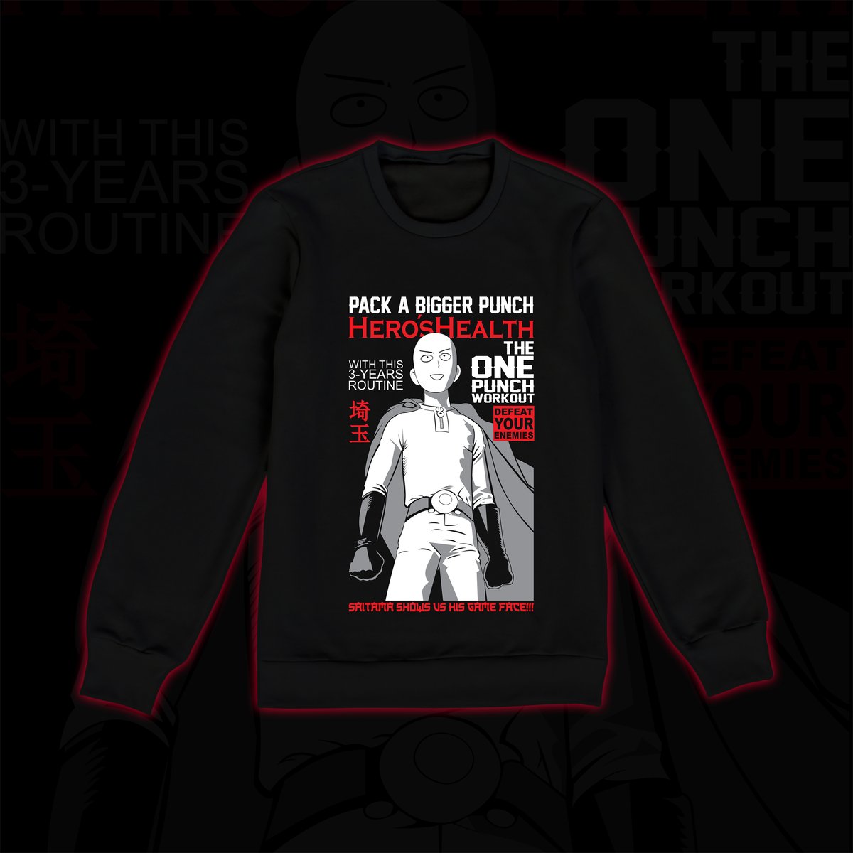 Nome do produto: Moletom Saitama One Punch Ma