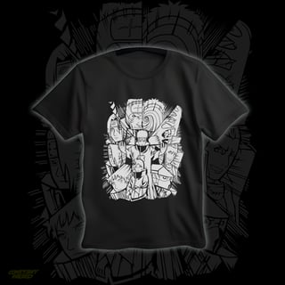Camisa Akatsuki Estampa Preta e Branca