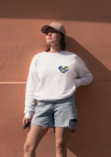 Casaco de moleton coração do autismo - unissex