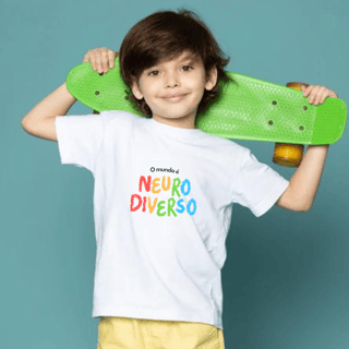 Nome do produto Camiseta Infantil - O mundo é neurodiverso