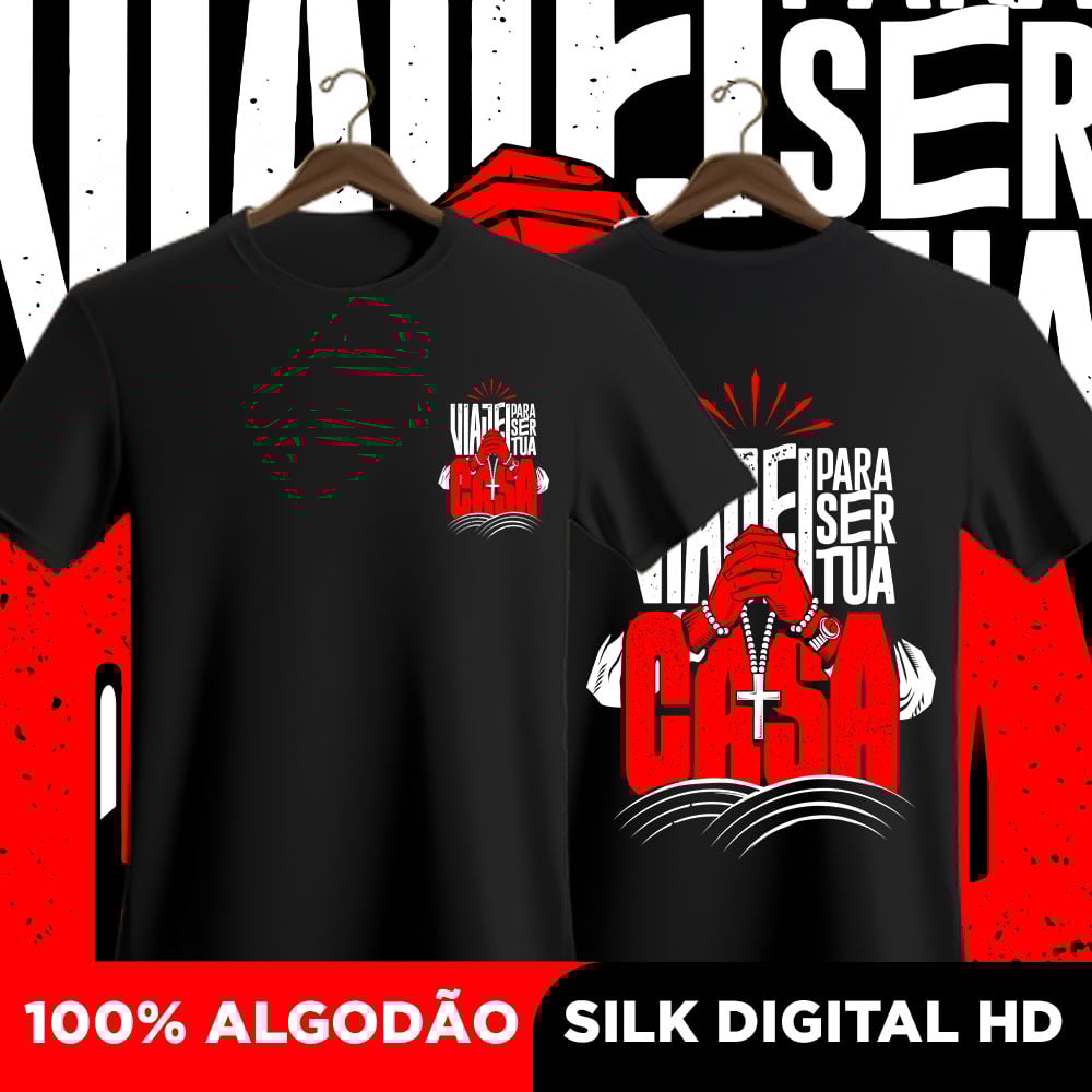 Nome do produto: Camisa Viajei para ser tua casa